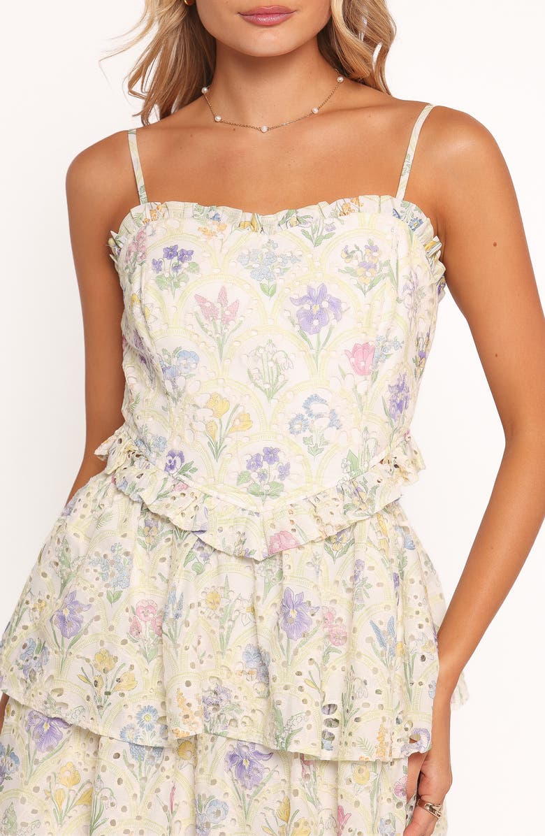 Petal & Pup Iveta Floral Eyelet Embroidered Midi Dress, Alternate, color, Multi Floral