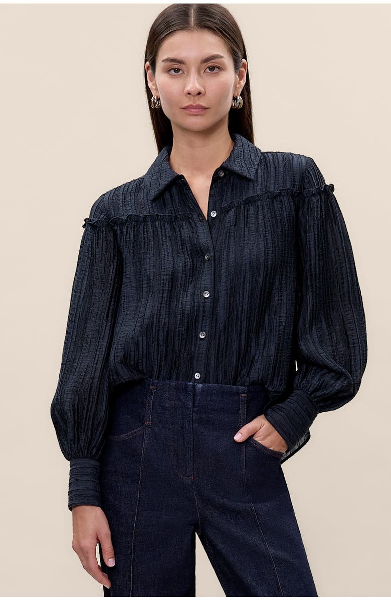 Rebecca Taylor Olivia Blouse, Main, color, Graphite