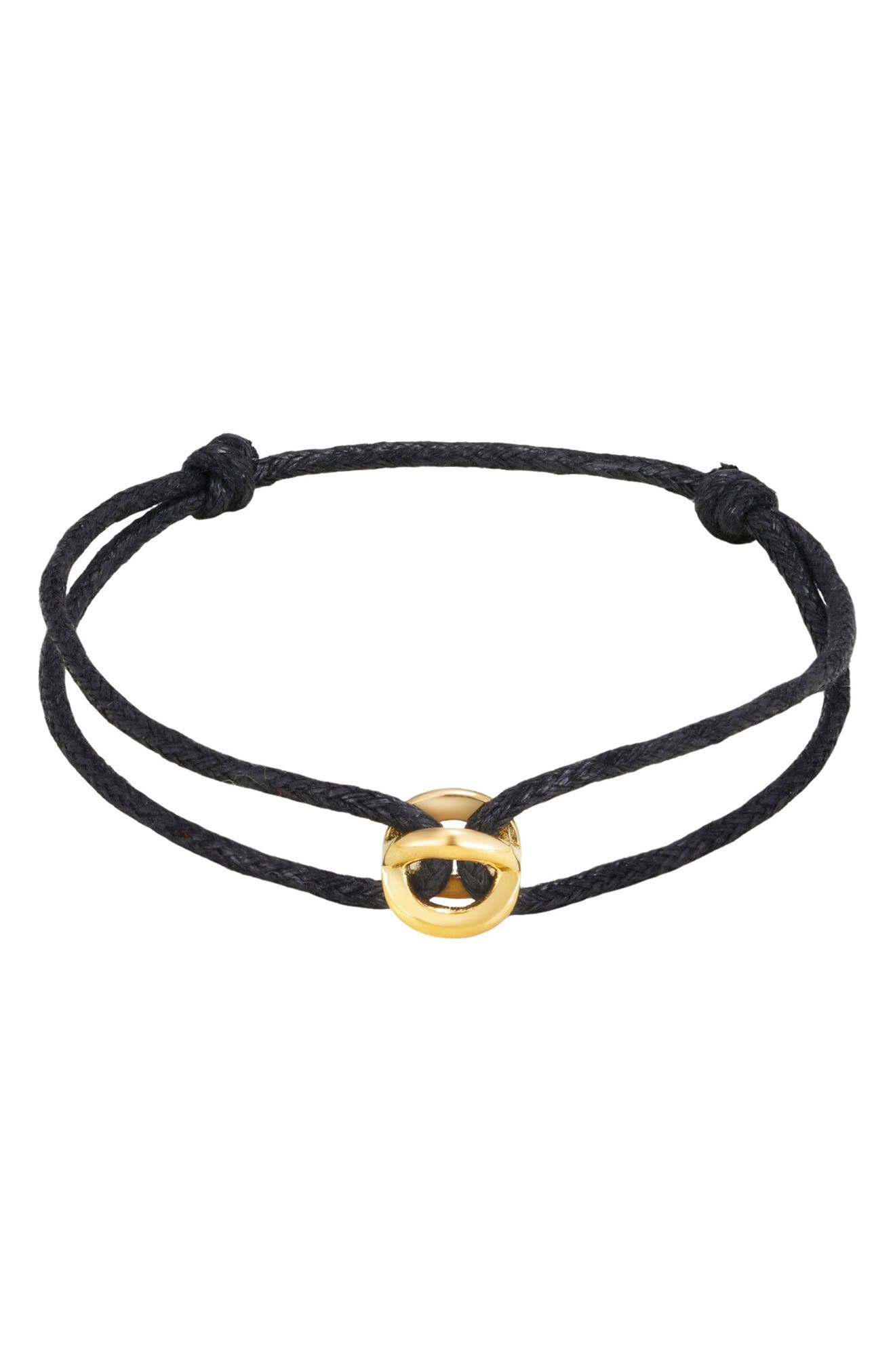 Men's Interlocking Rings Cord Bracelet