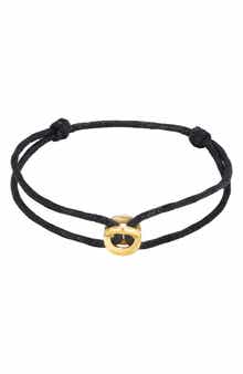 Men's Interlocking Rings Cord Bracelet
