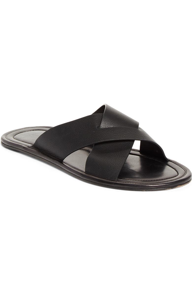 The Row Malick Crisscross Slide Sandal, Main, color, Black