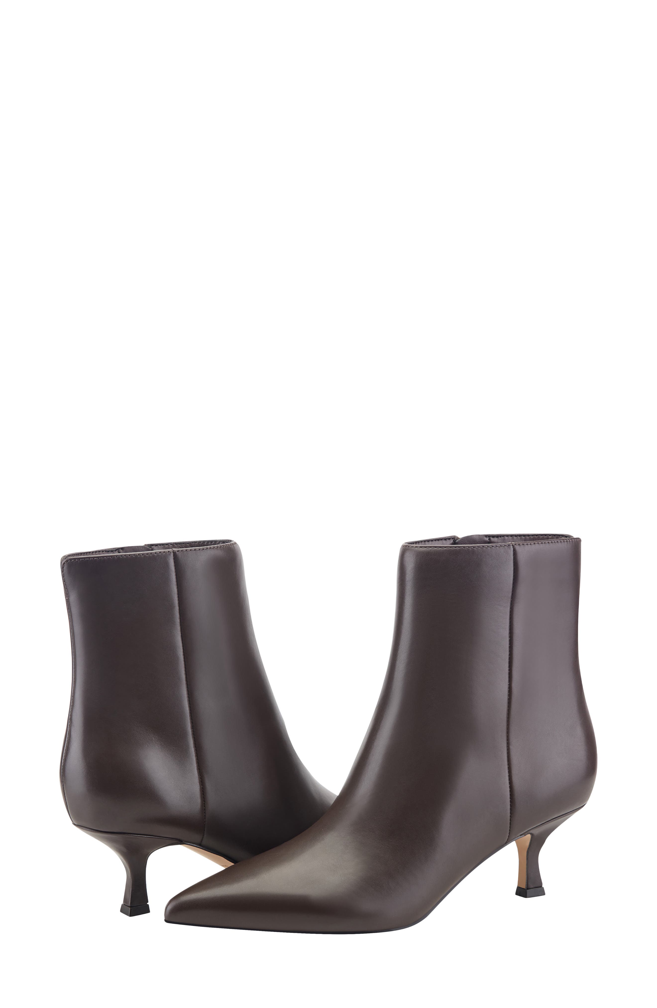Francy Kitten Heel Bootie, Alternate, color, DARK BROWN 200