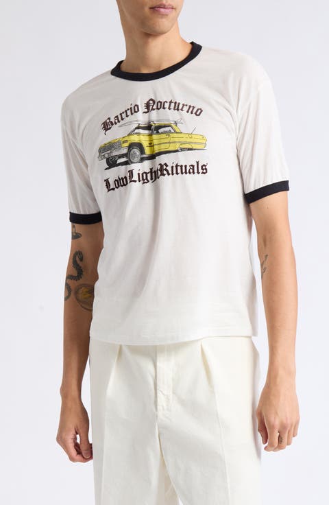 Barrio Nocturno Cotton Ringer Graphic T-Shirt