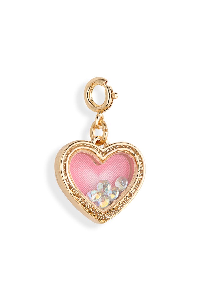Gold Heart Shaker Charm, Main, color, HEART CHARM