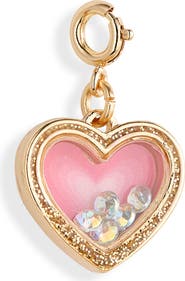 CHARM IT!® Gold Heart Shaker Charm