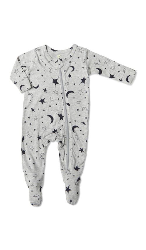 Everly Grey Jersey Long Sleeve Footie in Twinkle Night 