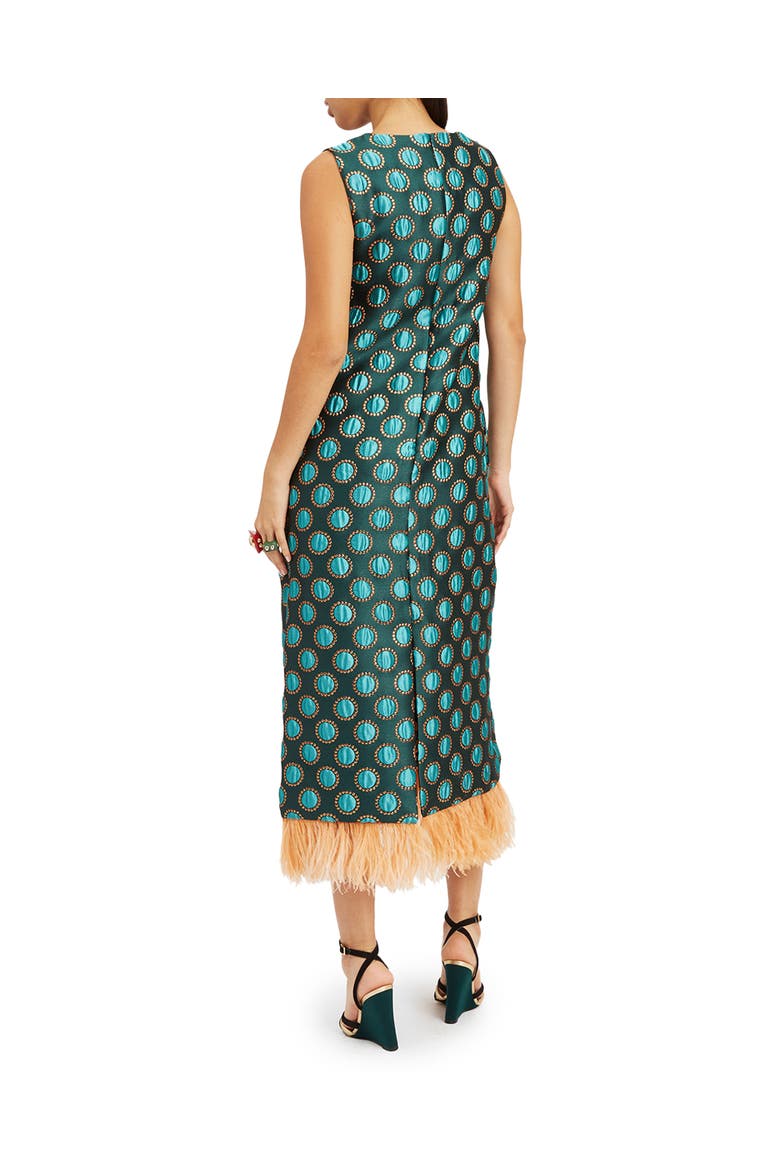 Column Dress, Alternate, color, Jacquard Winter Sun Emerald