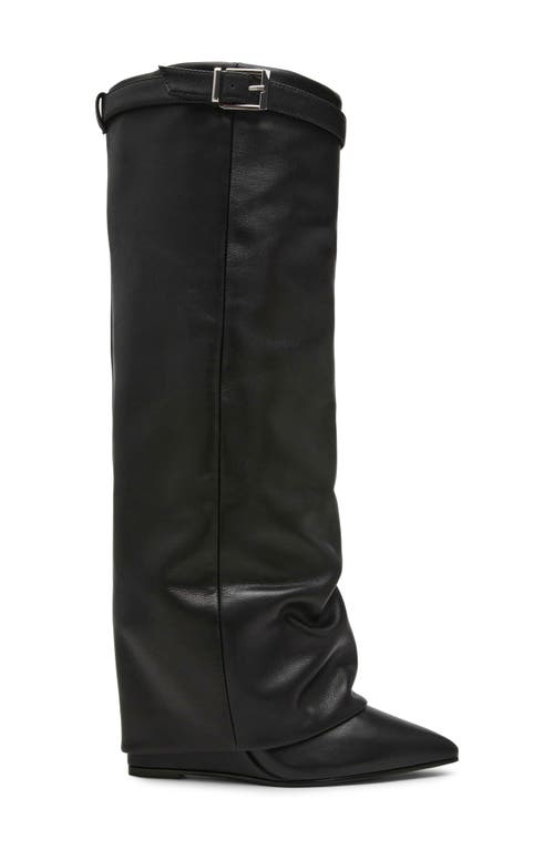 STEVE MADDEN STEVE MADDEN CORENNE FOLDOVER SHAFT POINTED TOE KNEE HIGH BOOT