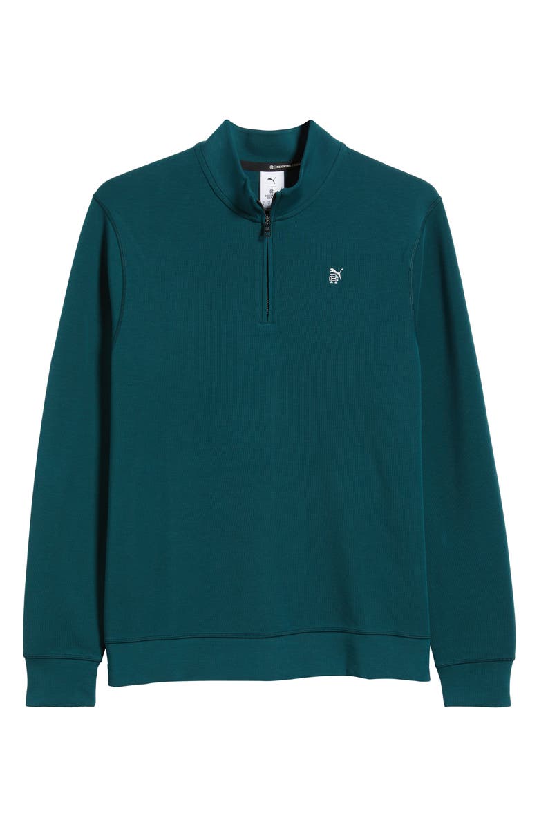 PUMA GOLF x Reigning Champ CLOUDSPUN Fleece Quarter Zip Pullover, Alternate, color, 