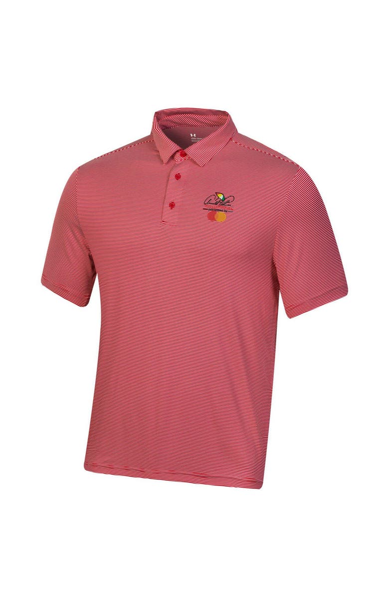 Under Armour Men's Under Armour  Red Arnold Palmer Invitational T2 Green Bridge Stripe Polo, Alternate, color, 