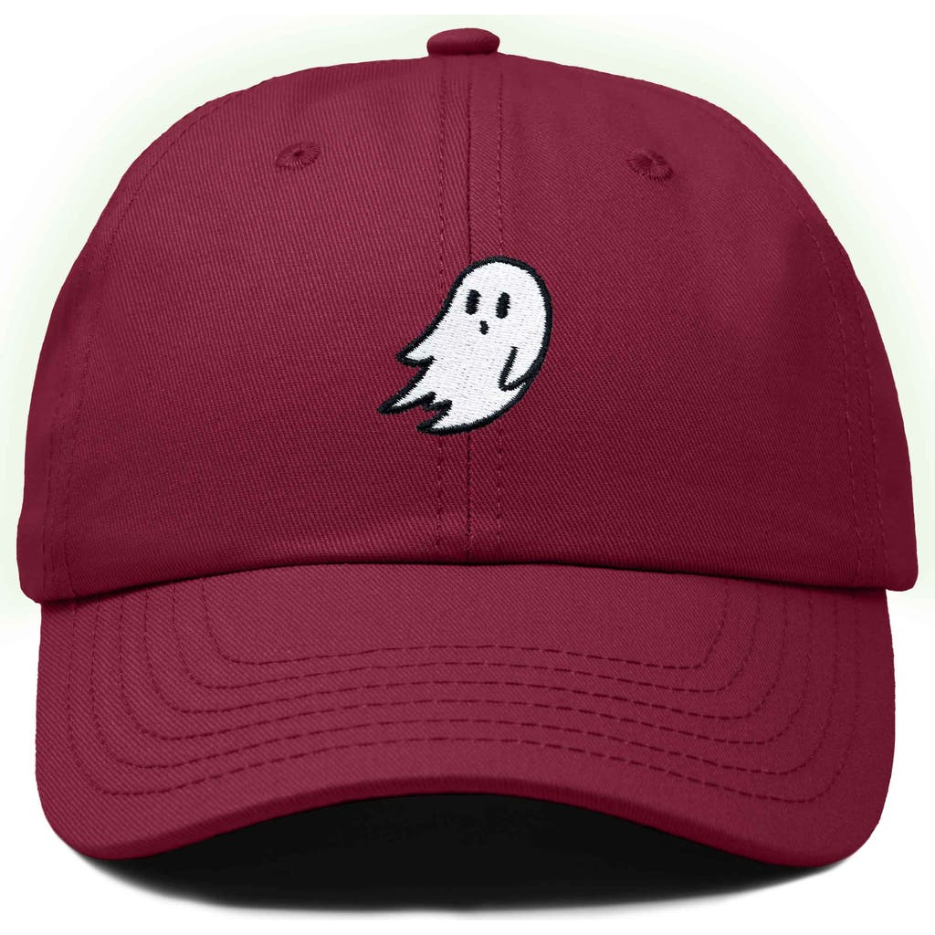 Dalix Ghost Dad Hat In Maroon