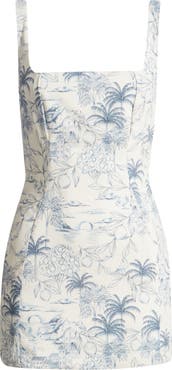 Mistress Rocks Garden Print Cotton Blend Cocktail Minidress