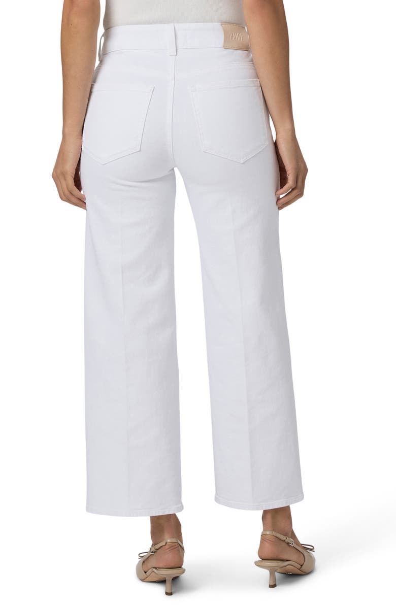 PAIGE Sasha High Waist Ankle Wide Leg Jeans, Alternate, color, Crisp White