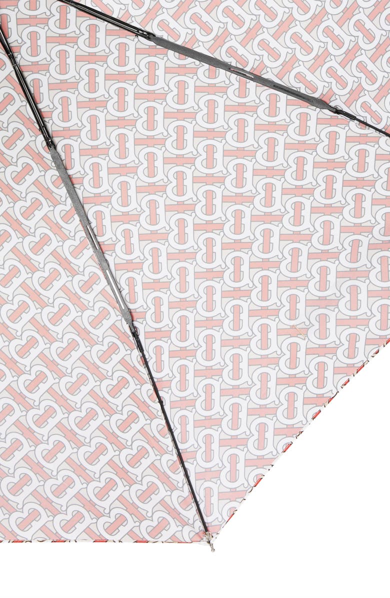 Burberry Trafalgar TB Monogram Umbrella, Alternate, color,