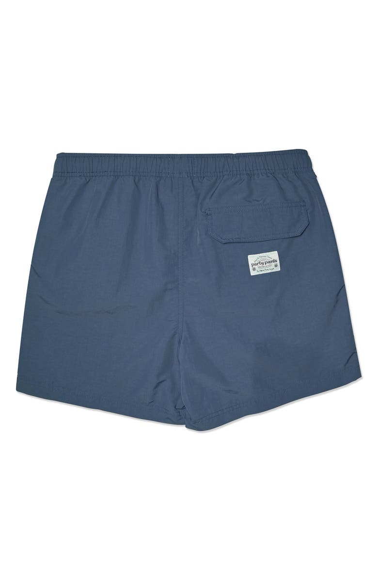 Party Pants Solid Nylon Swim Shorts, Alternate, color, Indigo