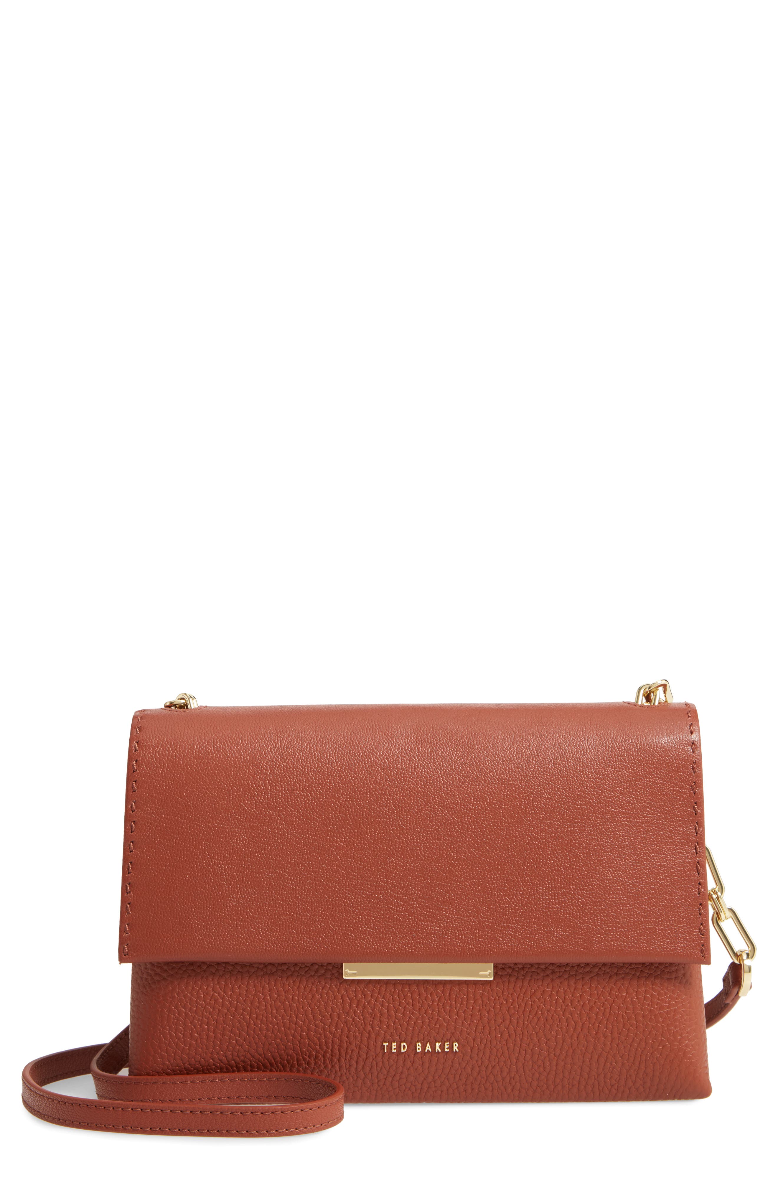 Ted Baker London Diilila Leather Crossbody Bag, Main, color, 
