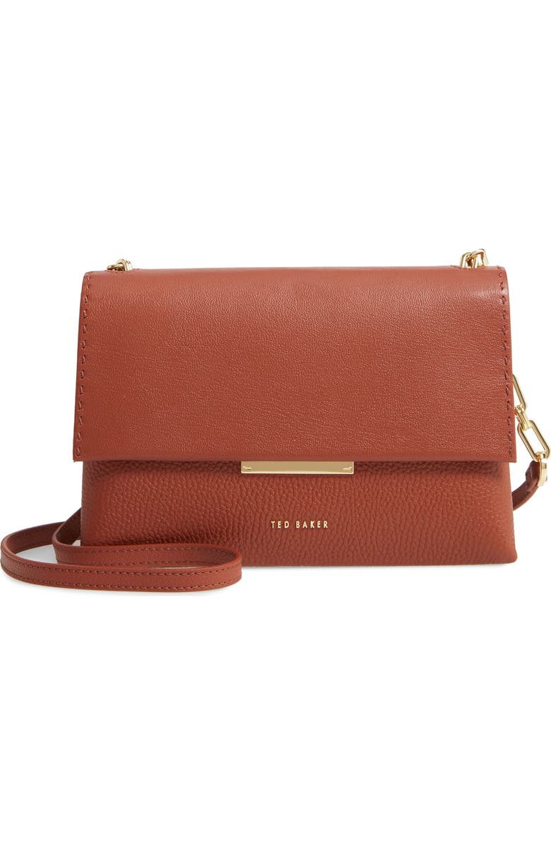 Ted Baker London Diilila Leather Crossbody Bag, Main, color,