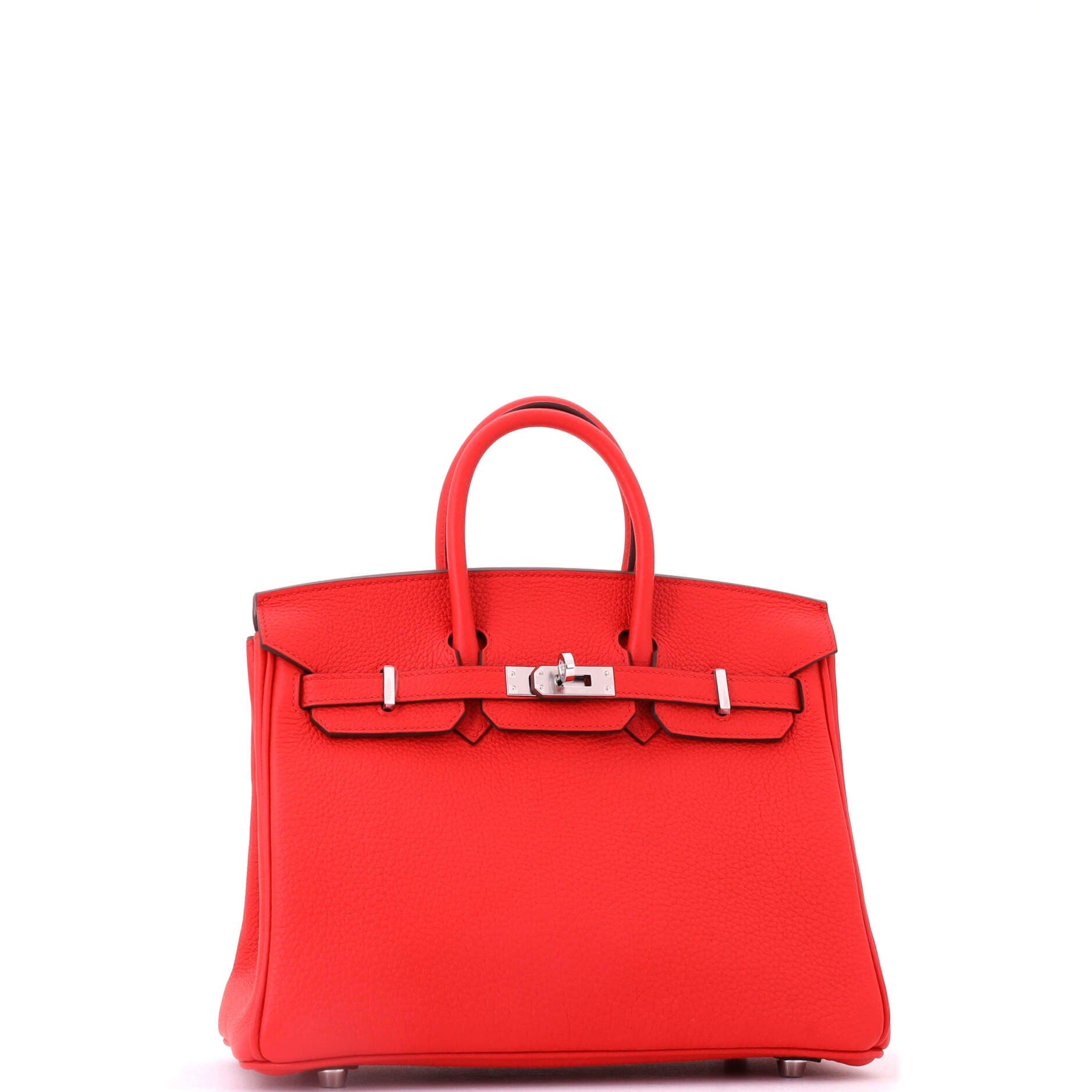 Pre-Owned Hermes Birkin Handbag Red Togo with Palladium Hardware 25, Alternate, color, Rouge Radieux