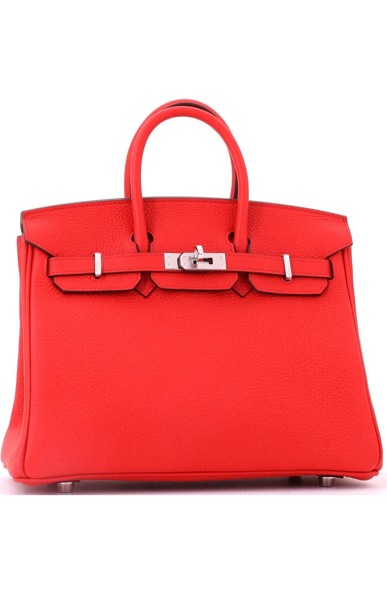 Pre-Owned Hermes Birkin Handbag Red Togo with Palladium Hardware 25, Alternate, color, Rouge Radieux
