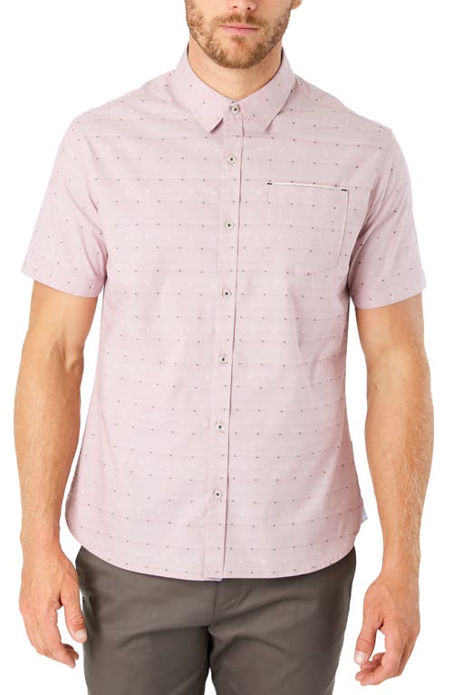 7 Diamonds Modular Mix Slim Fit Shirt in Stone Rose 
