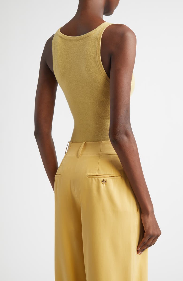 Michael Kors Collection Cashmere Blend Tank Bodysuit, Alternate, color, Palomino