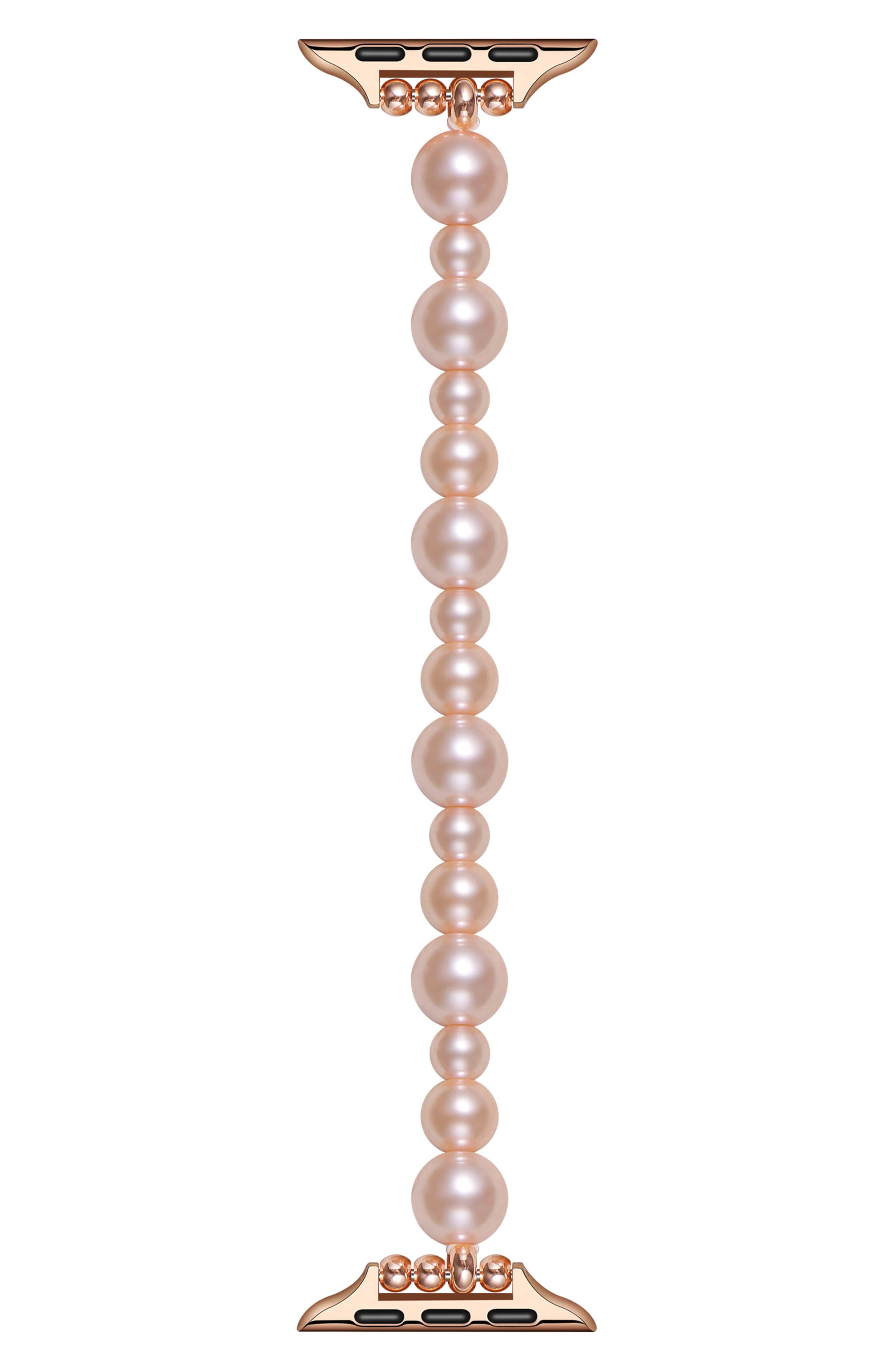 The Posh Tech Mauve Imitation Pearl Apple Watch® Bracelet Watchband