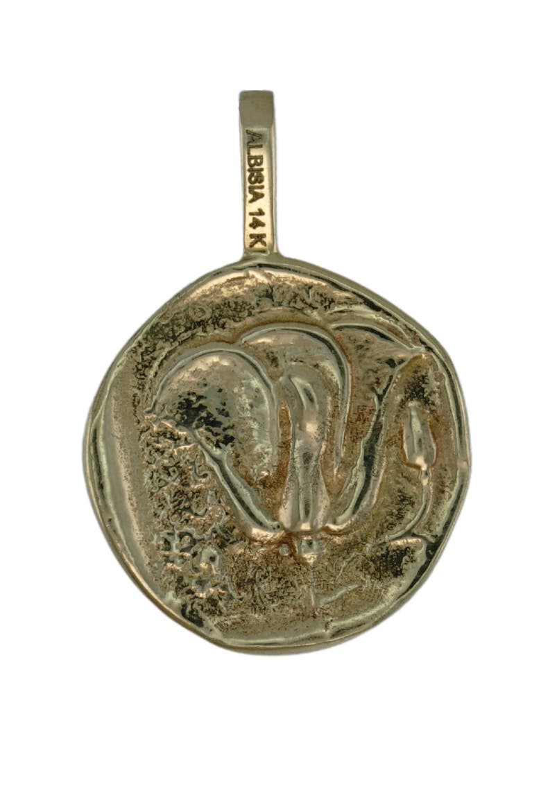 Helios Coin Pendant, Alternate, color, 14K Yellow Gold