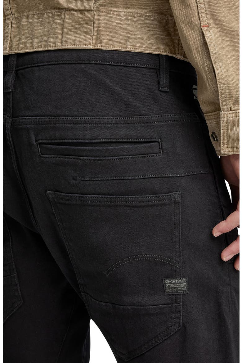 D-Staq Slim Fit Jeans, Alternate, color, PITCH BLACK