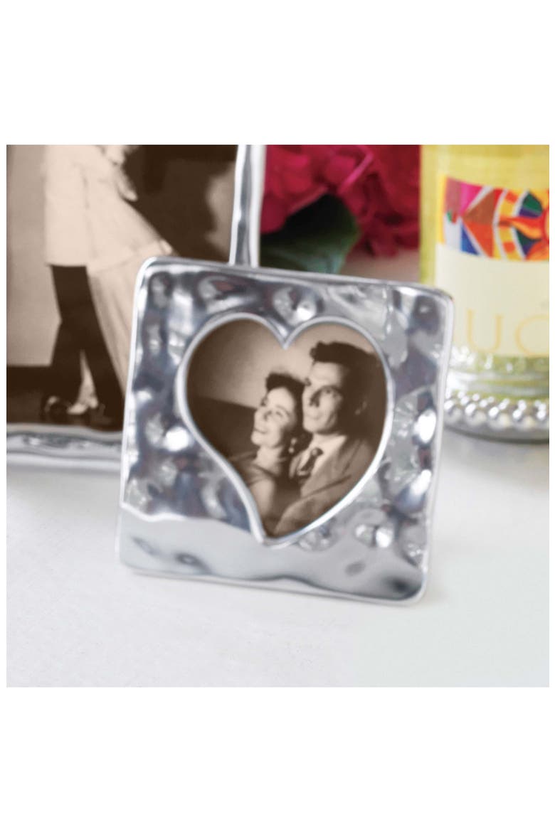 Heart Small Square Picture Frame, Alternate, color, SILVER