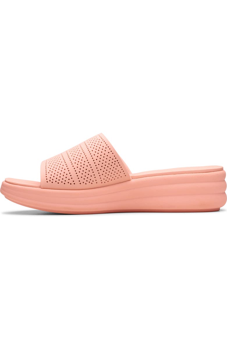 Clarks<sup>®</sup> Drift Twist Wedge Slide Sandal, Alternate, color, Peach