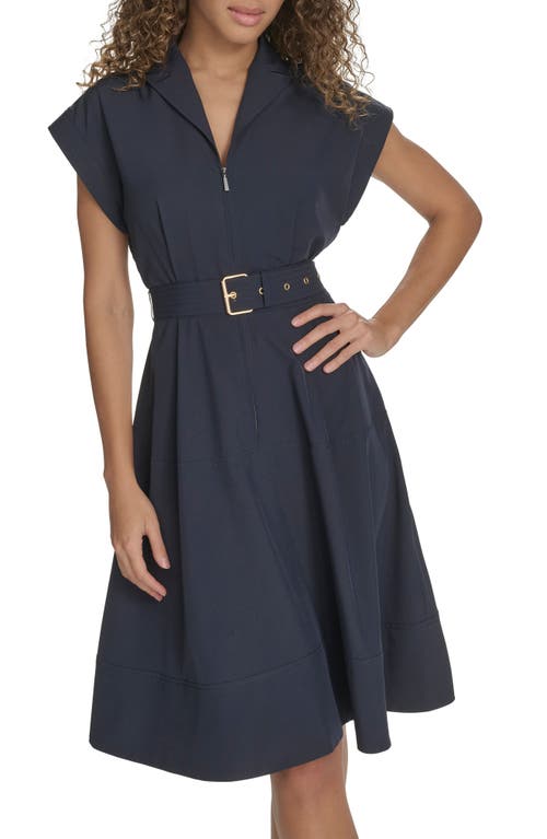 Shop Calvin Klein Comm Belted Midi Shirtdress