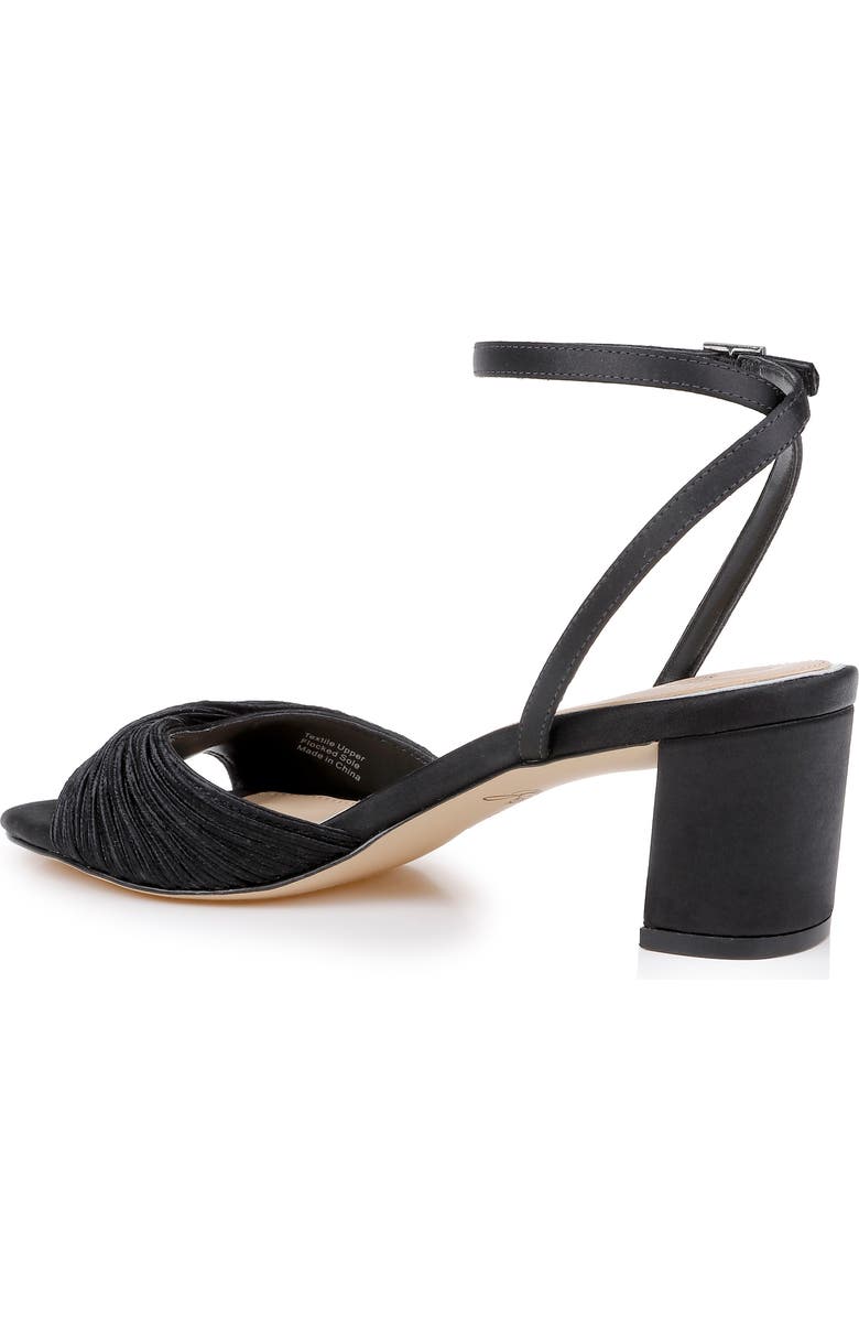 Jewel Badgley Mischka Pretty Ankle Strap Sandal, Alternate, color, Black Satin
