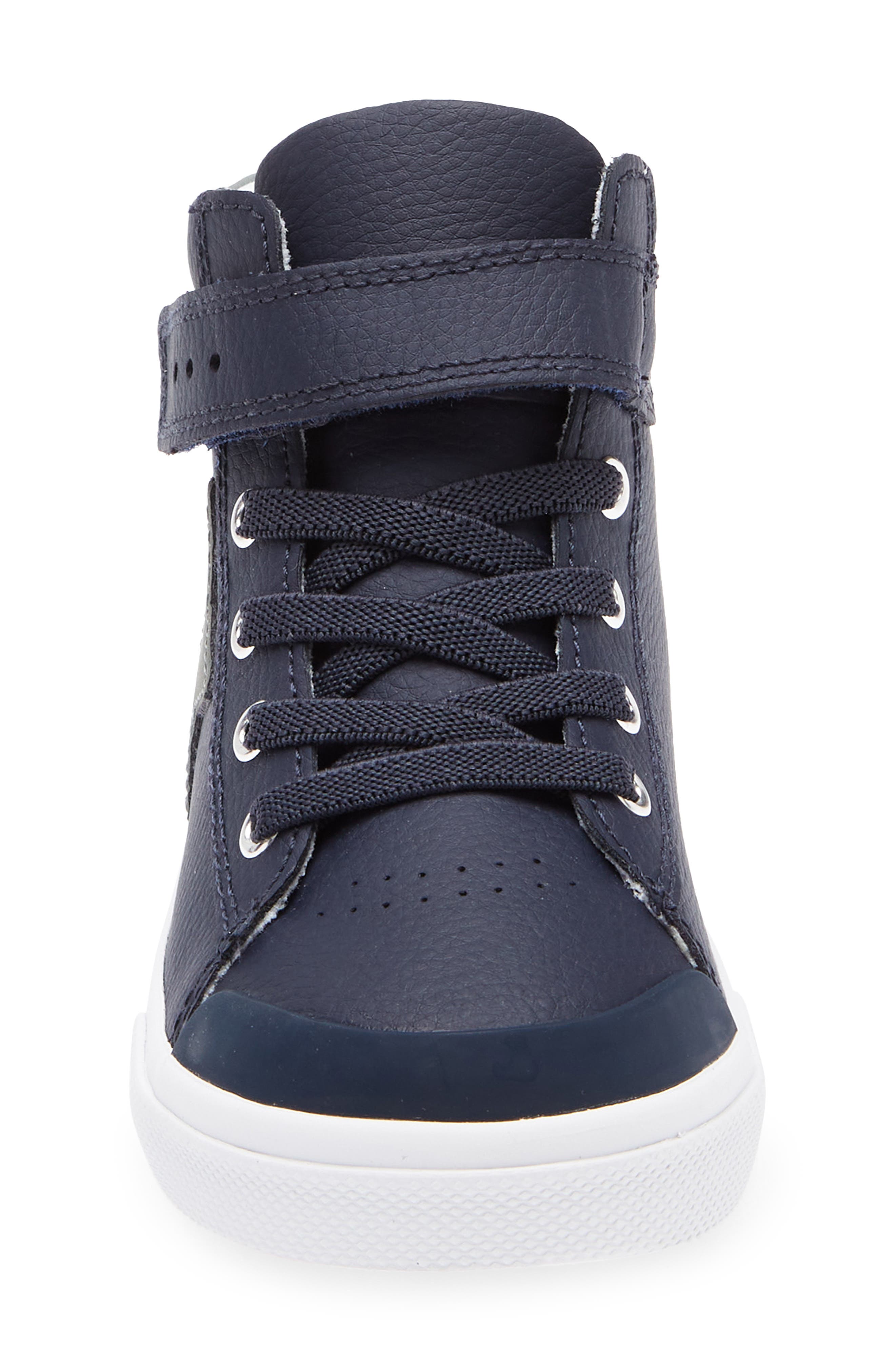 Kids' Riley High Top Sneaker, Alternate, color, NAVY/ GRAY