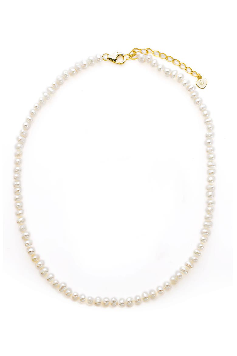 Kids' Freshwater Pearl Necklace, Stud Earrings & Bracelet Set, Alternate, color, GOLD