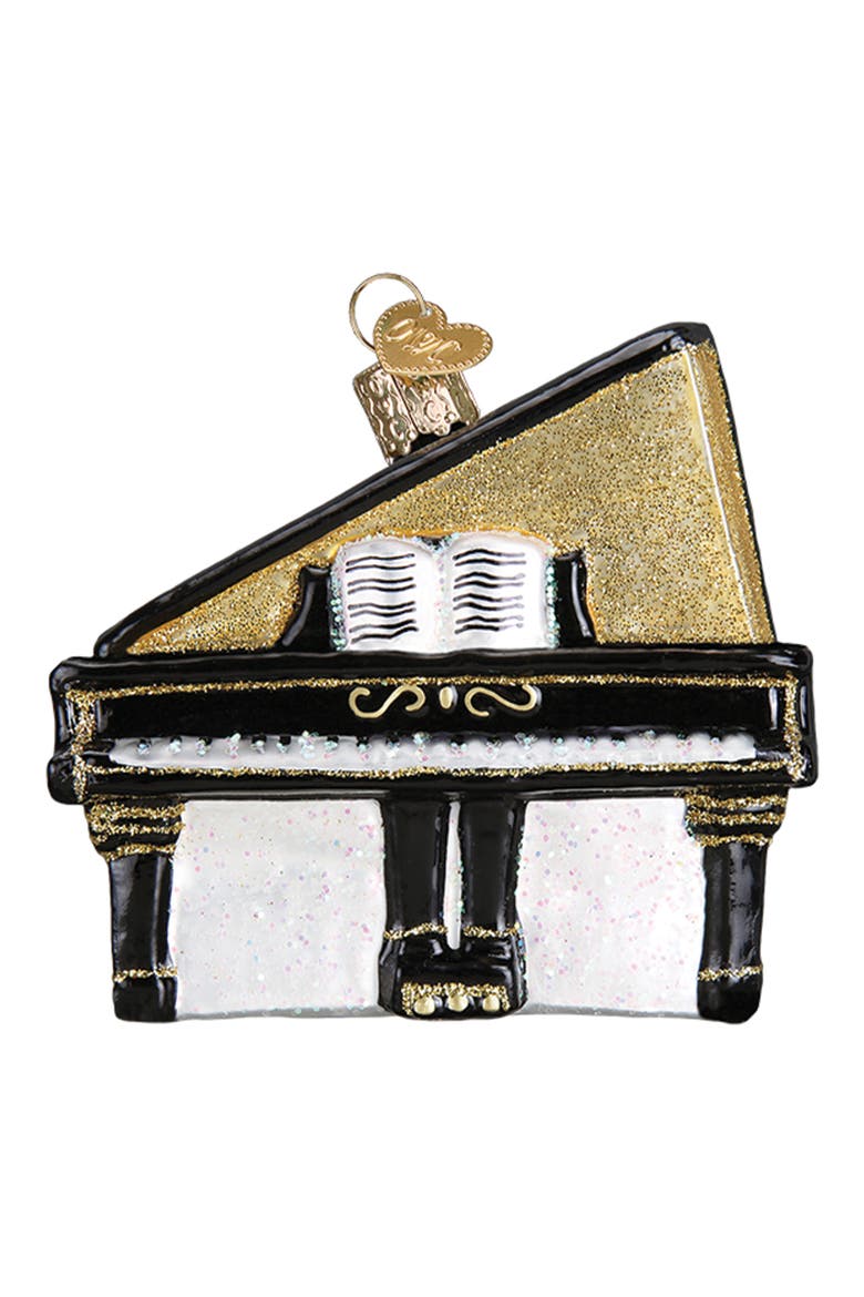 Baby Grand Piano Ornament, Main, color, BLACK