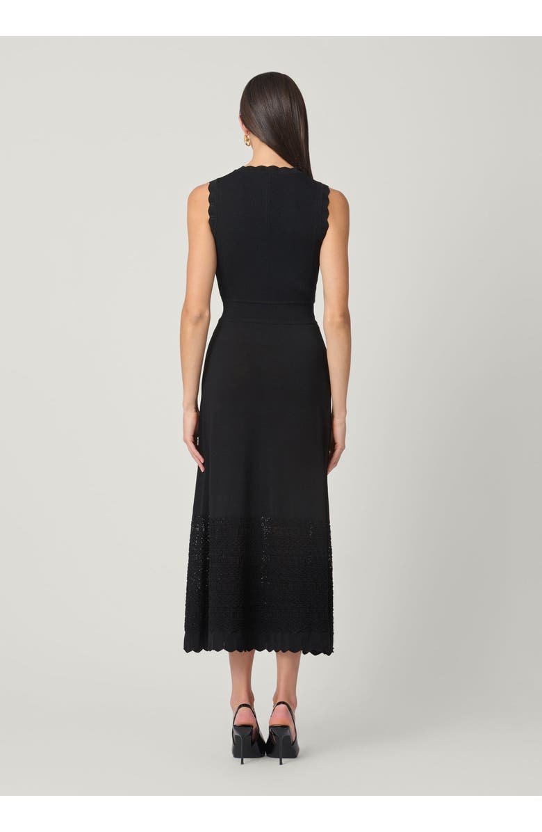 Shoshanna Brooke Pointelle Knit Dress, Alternate, color, Jet