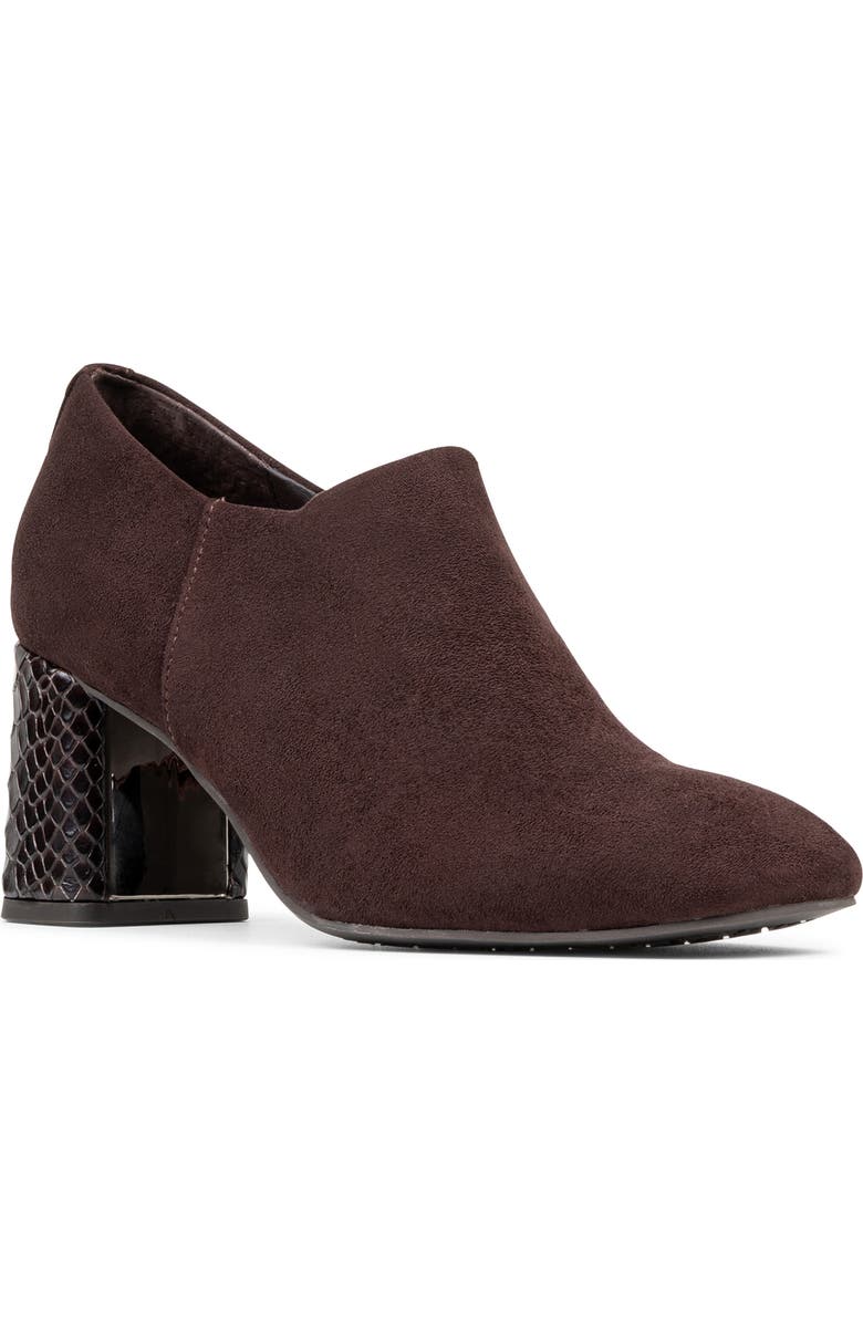 Donald Pliner Pleeze Block Heel Bootie, Main, color, Dark Brown