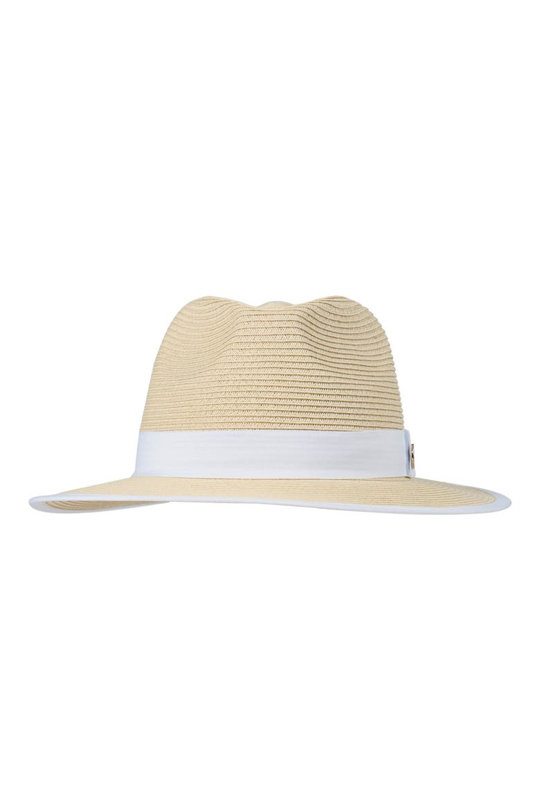 Ribbon Trim Fedora, Main, color, NATURAL
