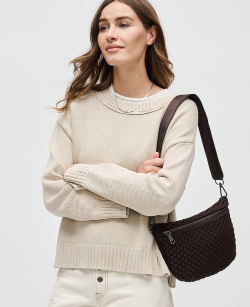 Sol And Selene Ethereal - Woven Neoprene Crossbody Bag In Chocolate