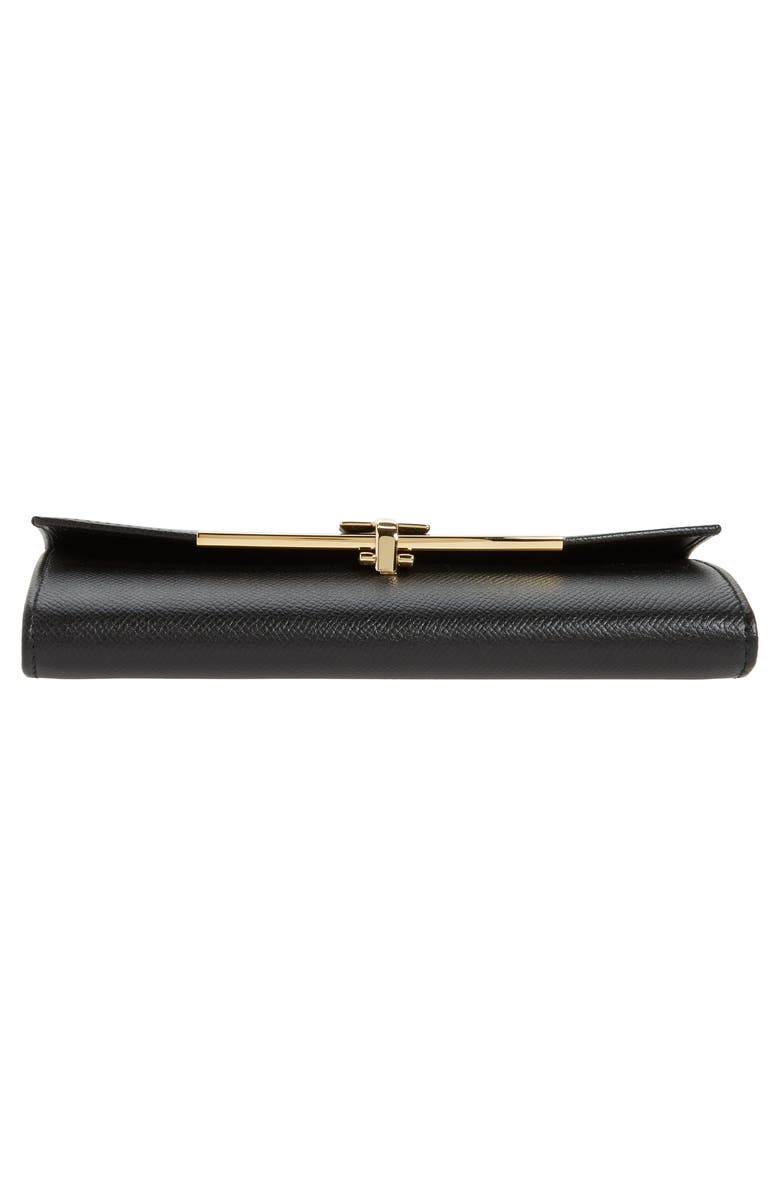 FERRAGAMO Icona Clip Continental Wallet, Alternate, color, Nero