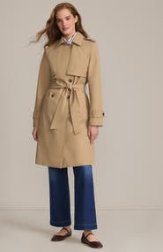 Lands' End Squall Waterproof Modern Trench Coat