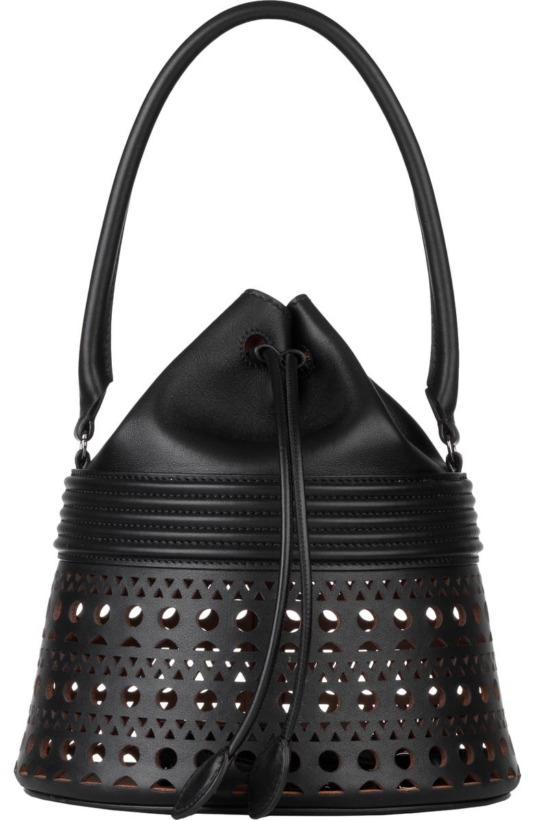 Alaïa Corset 19 Leather Bucket Bag, Main, color,