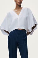 Nocturne Belt Detail V-Neck Blouse