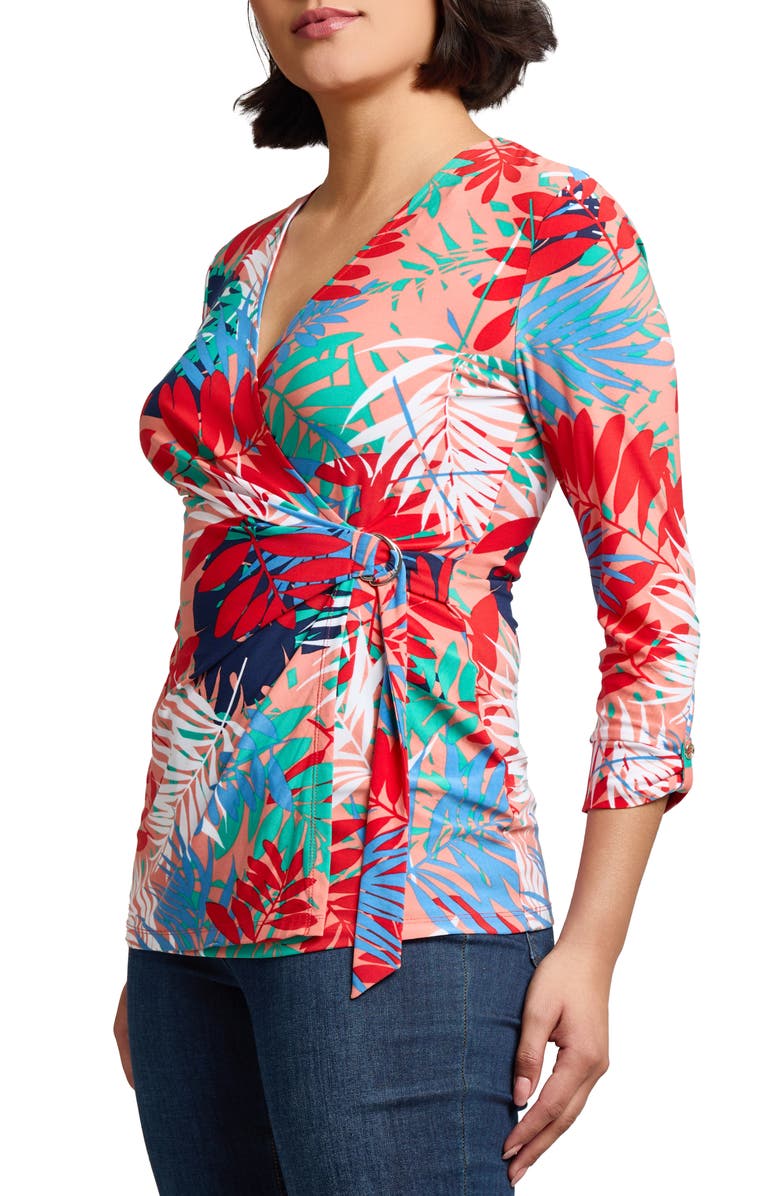 Jones New York Flounce Hem Chambray Midi Skirt, Alternate, color, 