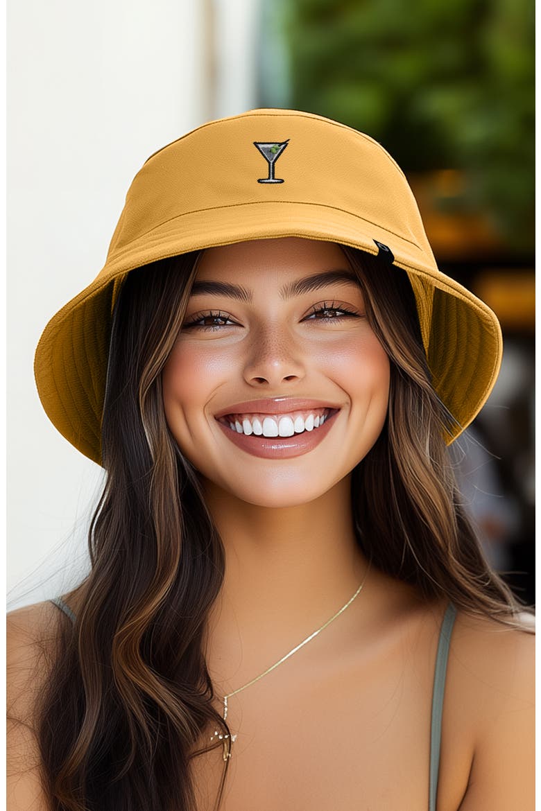 Martini Bucket Hat, Alternate, color, Golden Cream