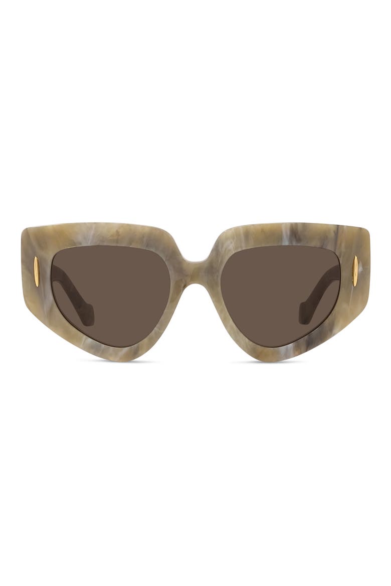 Anagram 51mm Geometric Sunglasses, Main, color, BEIG/HRN