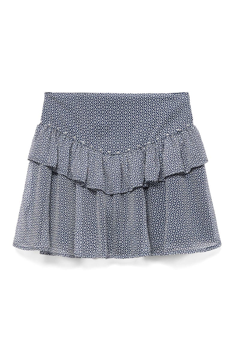 Ruffle Rhinestone Miniskirt, Alternate, color, NAVY