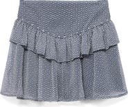 MANGO TEEN Ruffle Rhinestone Miniskirt