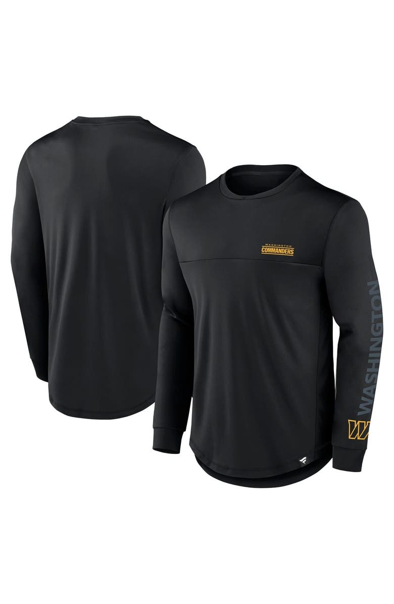 FANATICS Men's Fanatics Black Washington Commanders Blackout Long Sleeve T-Shirt, Alternate, color,