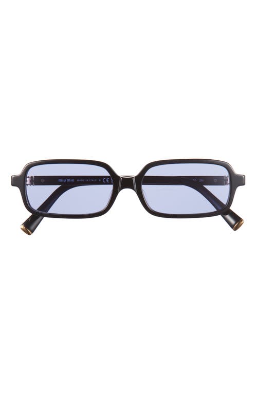 Miu Miu 52mm Rectangular Sunglasses In Black